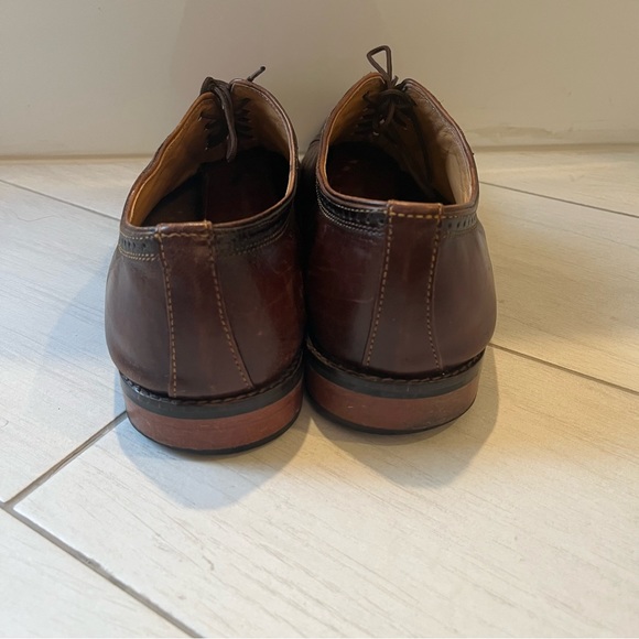 Fortune from Liberty 913 Men’s Sz 12 Brown All Leather Lace Up Oxfords Shoes - Picture 4 of 8